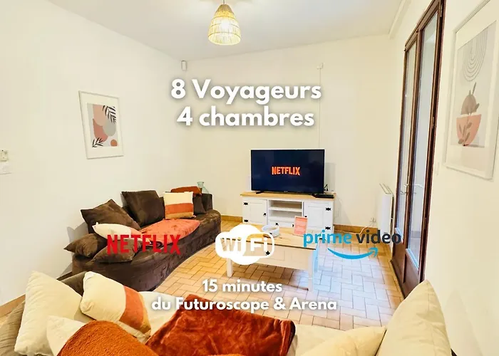 Maison Paisible, 15 Min Du Futuroscope & Arena.